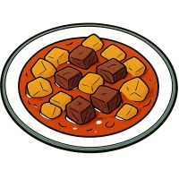 Illustration: Kartoffelgulasch mit zartem Rindfleisch