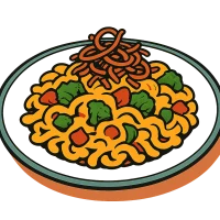 Illustration: Gemüse-Käse-Spätzle